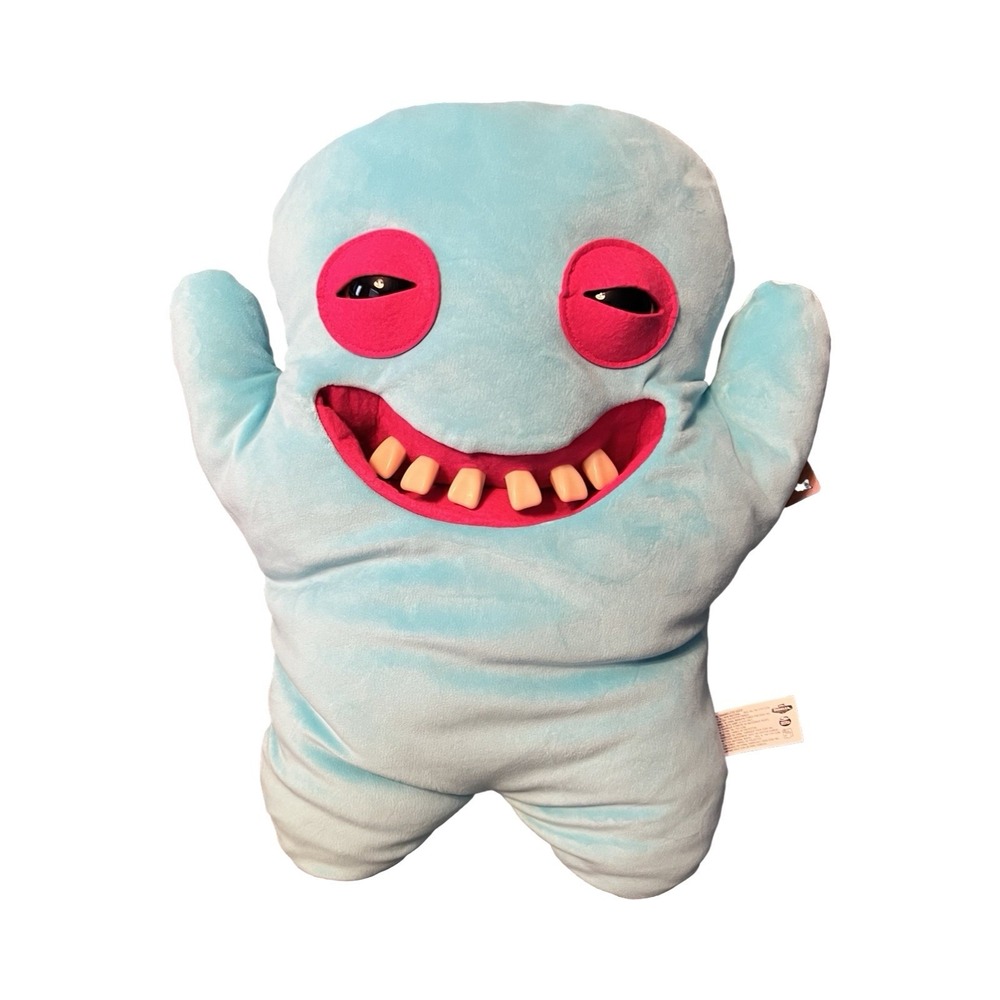Zuru Fuggler Bigg Fuggs XL‎ Shameless Goof Blue Plush Monster Human Teeth New